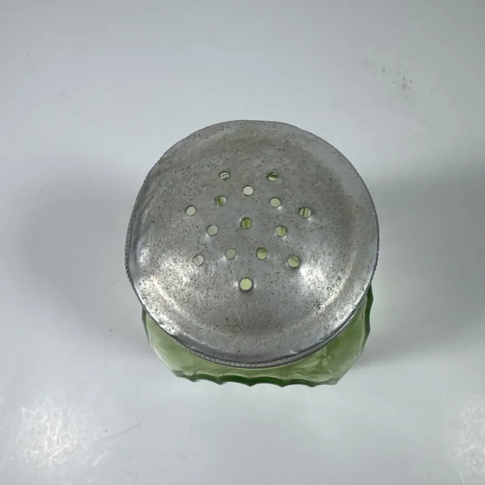 Green Depression Glass Shaker URANIUM Hocking Ribbed Range Hoosier 1930s